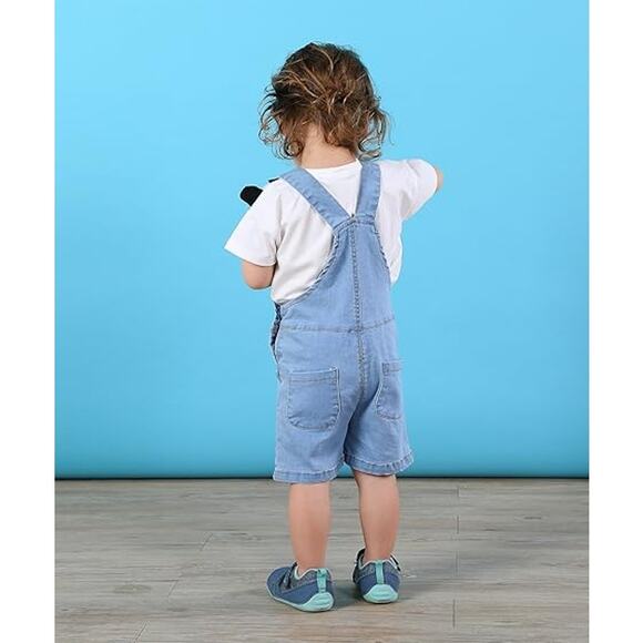 NWT KIDSCOOL SPACE Baby Unisex Jean Overalls Toddler Denim Shortall,Blue,2-3 Y - Picture 5 of 6